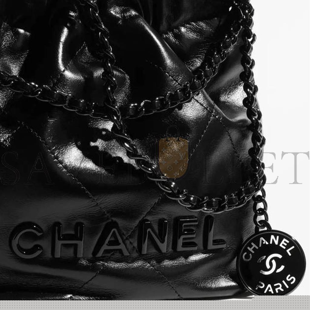 Ch*el master 22 mini black handbag as3980 (20*19*6cm)